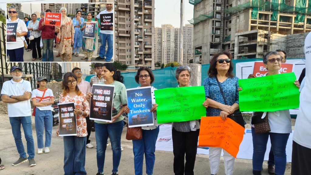Pune: Mohamadwadi Undri Residents Hold Candle Vigil, Demand Water Supply And Strict Regulation Of Heavy Vehicles