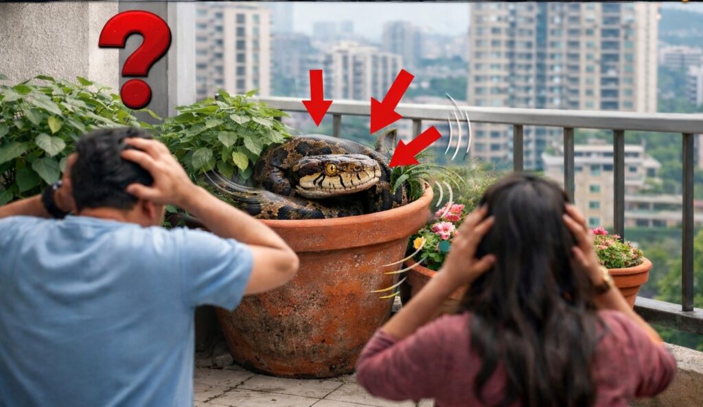 Thane News: Uninvited ‘Guest’ on 21st Floor Balcony for 5 Days; Residents Shocked After Movement Spotted in Flower Pots