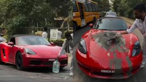 Bengaluru Viral Video: Man Uses Porsche Car To Fill Pothole, Sparks Mixed Reactions