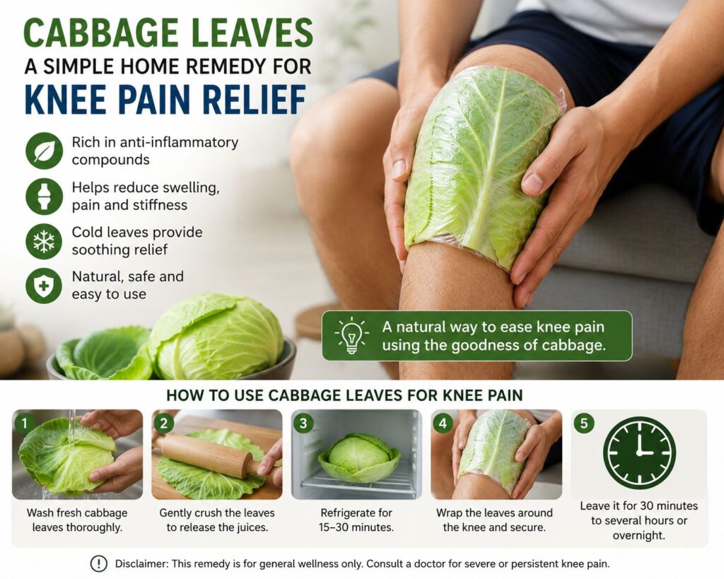 Cabbage Leaves Emerging as Popular Home Remedy for Knee Pain Relief