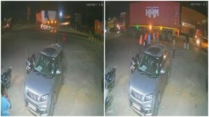 Watch: Woman Killed, Husband Critically Injured After Tempo Hits Two-Wheeler in Pune’s Talegaon Ambi; CCTV Footage Goes Viral