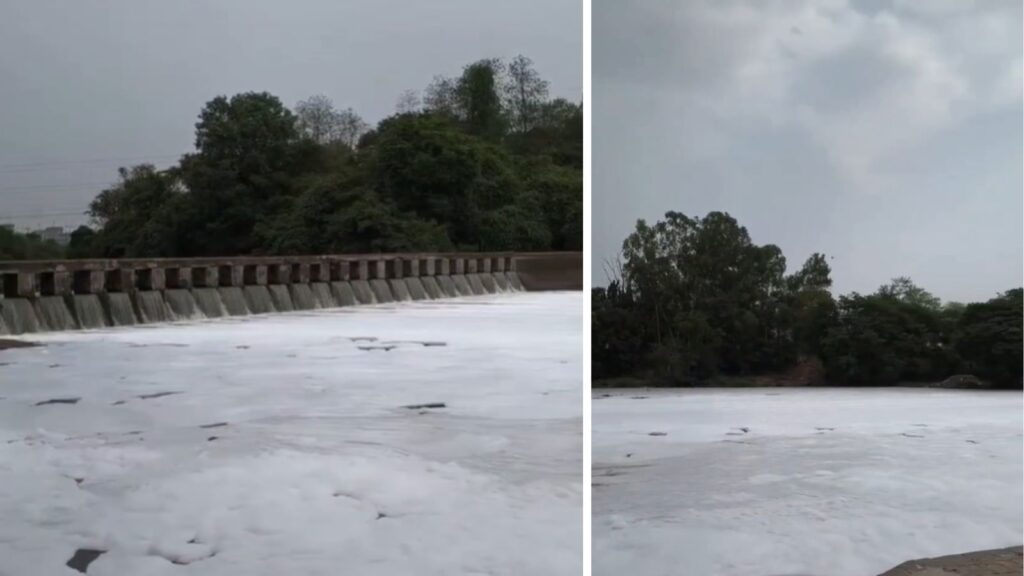 Pavana River Turns Into ‘Drainage Stream’ Again; Toxic Foam Spotted In Pimpri-Chinchwad