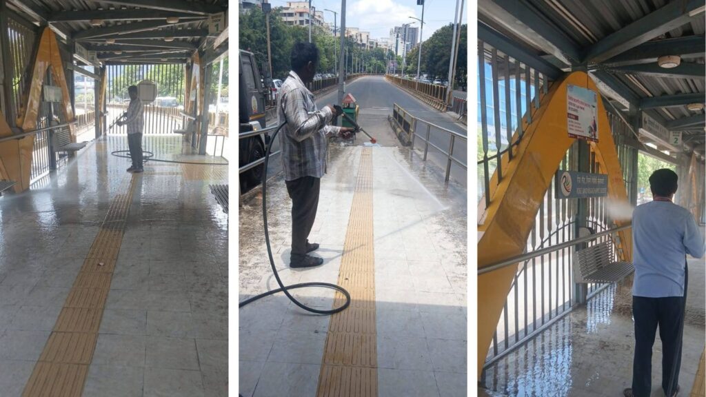 Pimple Saudagar BRTS Bus Stations Get Major Clean-Up After Residents Raise Concerns