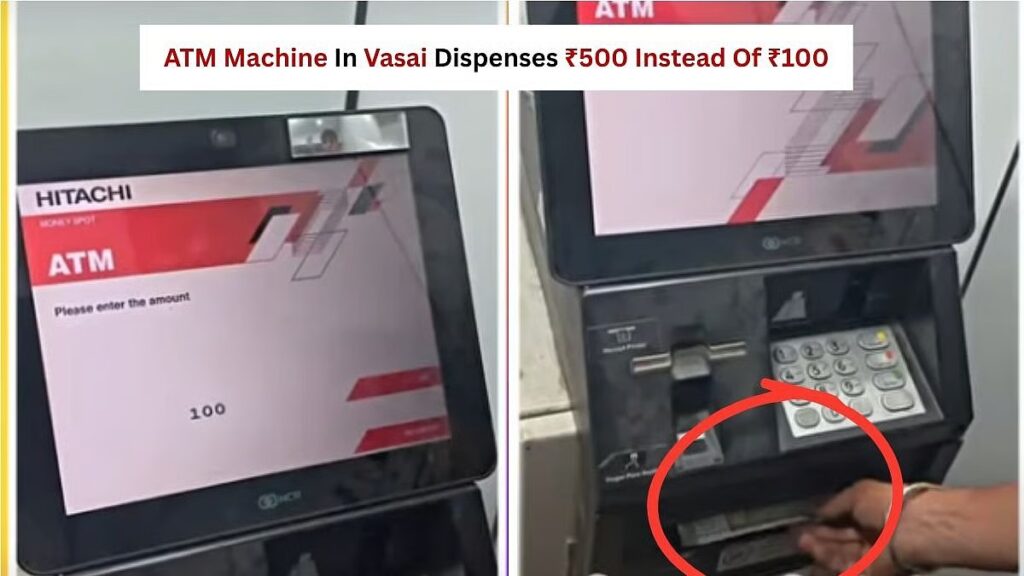 Rs 500 instead of Rs 100 Requested: ATM Glitch In Vasai Creates Chaos, Crowd Gatheres as Machine Dispenses Five Times More Cash