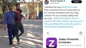Over 200 Wakad Society Residents Delete Zepto App Amid Delivery Boys’ Nuisance Complaints