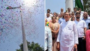Pune: 45-Metre-High Tricolour Flag Unveiled At Sanvidhan Chowk In Wanawadi