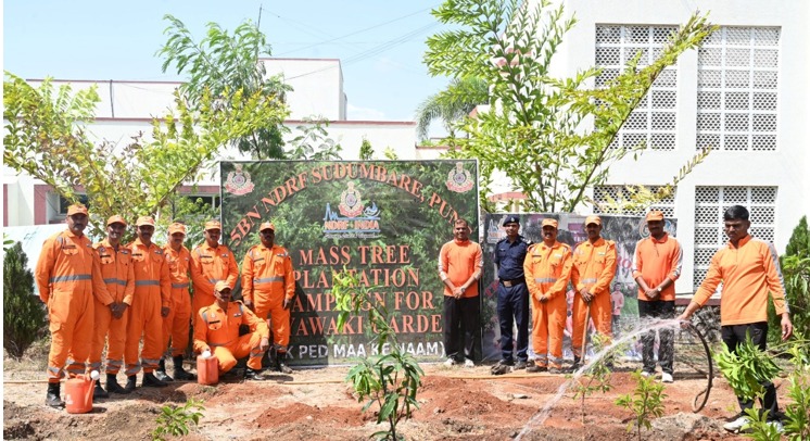 5th Battalion NDRF Pune Plants 1,500 Saplings On World Environment Day