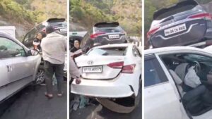 Accident on Mumbai-Pune Expressway Missing Link; Four Vehicles Involved