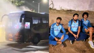 Gujarat Titans Team Bus Catches Fire After IPL 2026 Final; Players Evacuated Safely