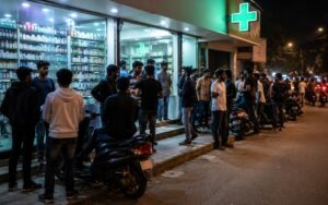 Late-Night Crowds Outside 24-Hour Medical Stores Raise Concerns in Pune’s Nigdi Area