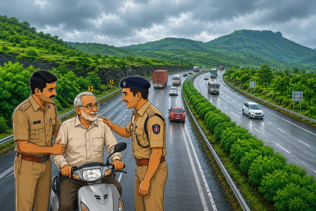 Pune Police Rescue Missing 82-Year-Old Man with Memory Loss from Pune-Mumbai Expressway