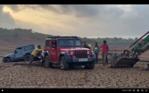 Bizarre Incident: Two Mahindra Thars and a Tractor Get Stuck in Koyna Riverbed, Video Goes Viral