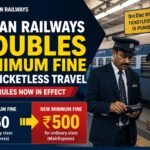 Indian Railways Doubles Minimum Fine for Ticketless Travel; New Rules Now in Effect