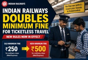 Indian Railways Doubles Minimum Fine for Ticketless Travel; New Rules Now in Effect