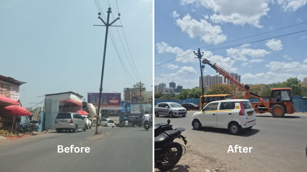 Pune Pulse Impact: Three-Year Campaign Pays Off As Hazardous High-Tension Poles Are Finally Removed From Undri-Mohamadwadi’s Kad Nagar Chowk