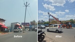 Pune Pulse Impact: Three-Year Campaign Pays Off As Hazardous High-Tension Poles Are Finally Removed From Undri-Mohamadwadi’s Kad Nagar Chowk