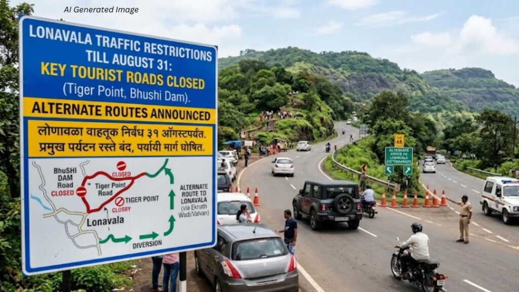 Lonavala Traffic Restrictions Till August 31: Key Tourist Roads Closed, Alternate Routes Announced