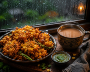 Love Monsoon Evenings? Pair Crispy Corn Bhajis with Hot Chai