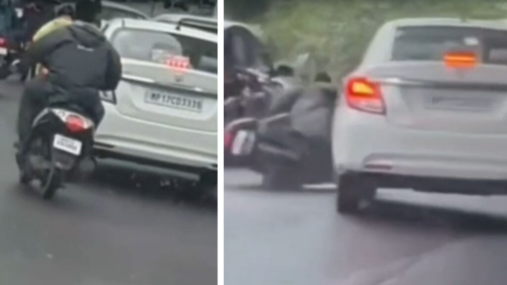 Watch: Pune Road Rage Turns Into Hit-and-Run Near Hinjawadi, Biker Seriously Injured