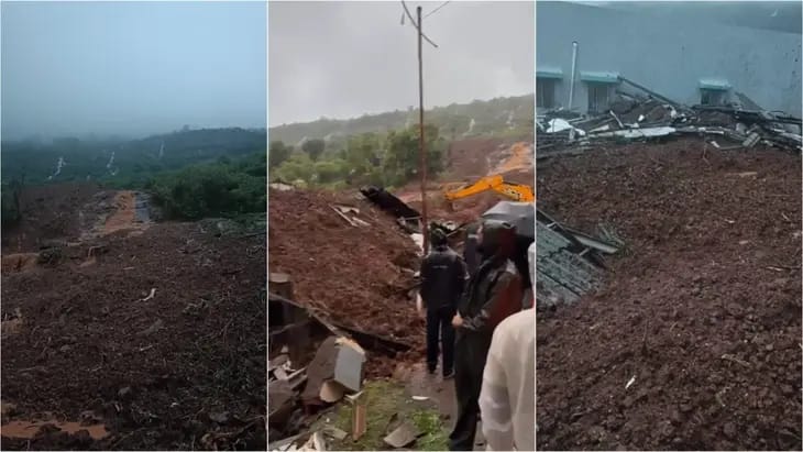 Pune Rains: Landslide Hits House In Maval's Patan Village; Family Feared Trapped Under Debris