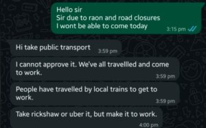 Pune Rain Viral Chat Sparks Workplace Safety Debate After Manager Rejects Employee's Leave Request