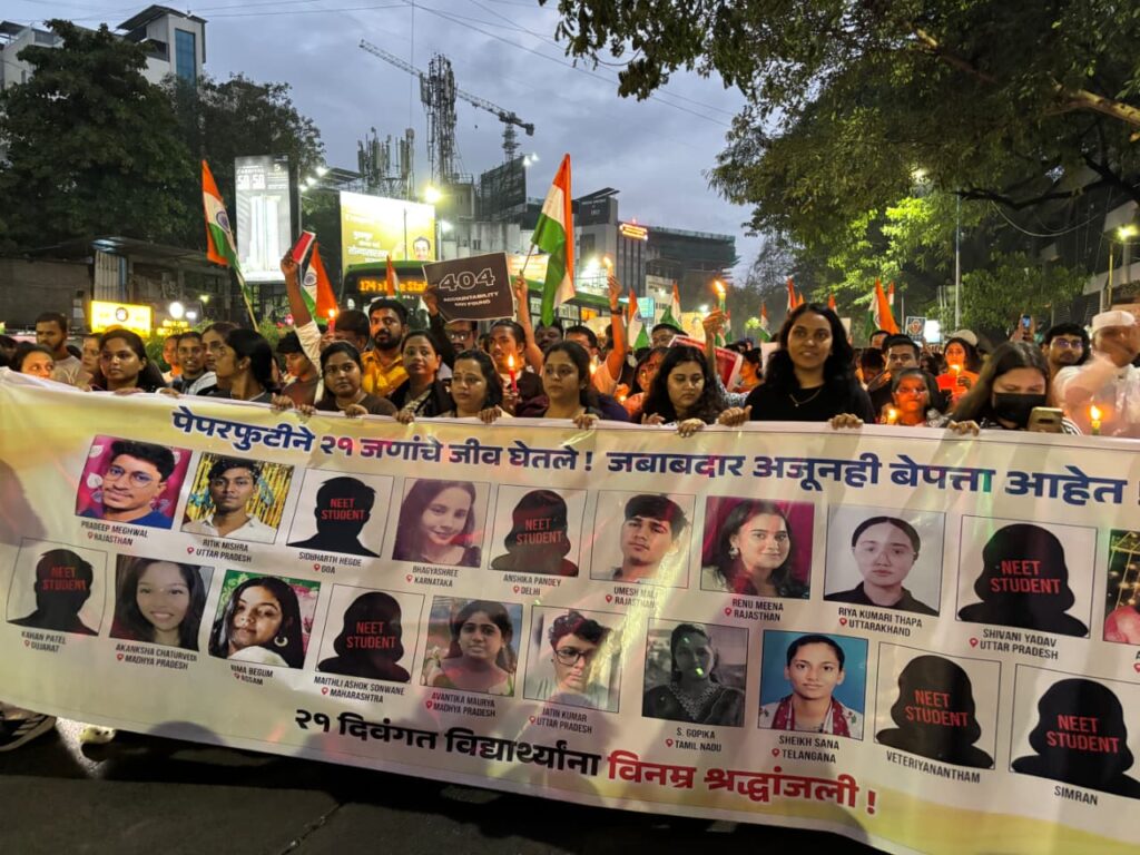 Pune: Thousands Join Congress-Led Candle March Seeking Justice For Students, Demand Action Over Exam Crisis