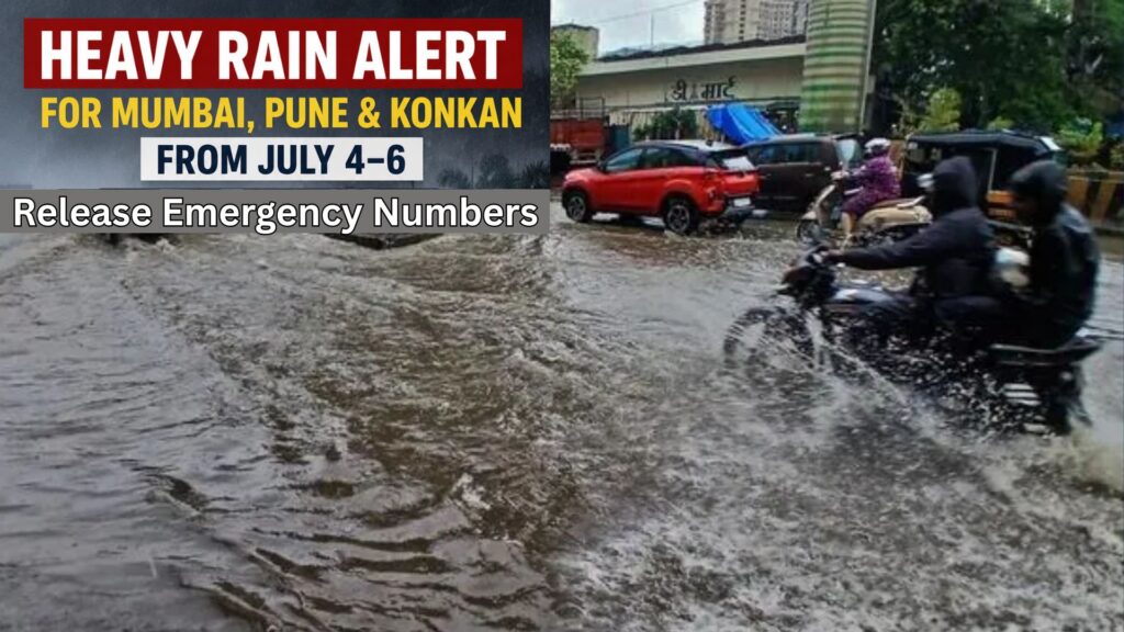 Heavy Rain Alert for Mumbai, Pune & Konkan From July 4–6; Authorities Release Emergency Numbers