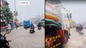 Pune: Dhanori – Lohegaon Main Road Submerged After Heavy Rain, Civic Negligence Alleged