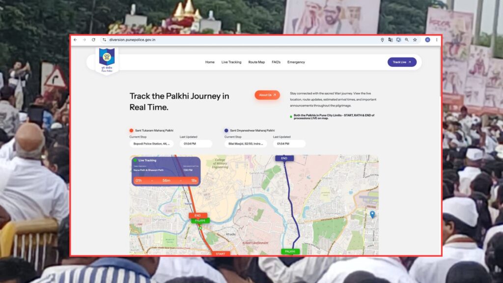 Here's How You Can Track The Live Movement Of Palkhi Processions In Pune