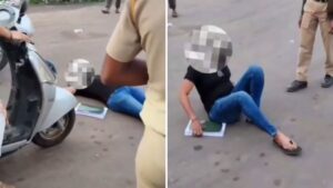 Alandi Viral Video: Pune Woman Creates Ruckus, Hits Police Barricades With Car After Road Closure During Palkhi Procession