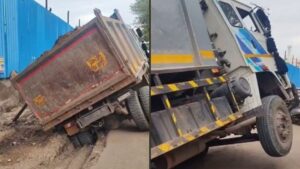 Pune: Newly Laid Warje Road Collapses, Raising Fresh Questions Over PMC's Quality Control
